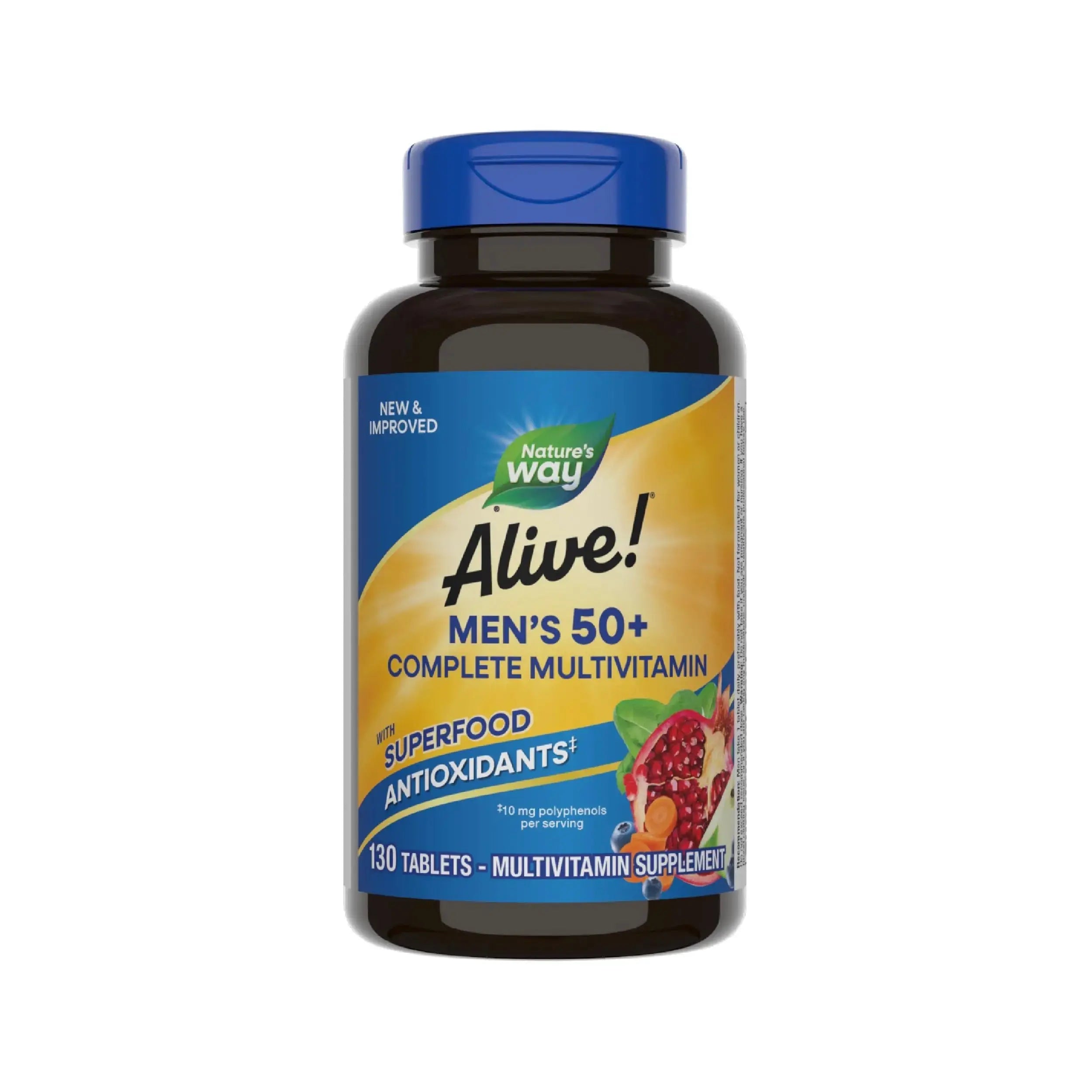 Nature’s Way Alive! Men’s 50+ Complete Multivitamin, Supports Multiple Body Systems*, Supports Cellular Energy Nature's Way Au supplements