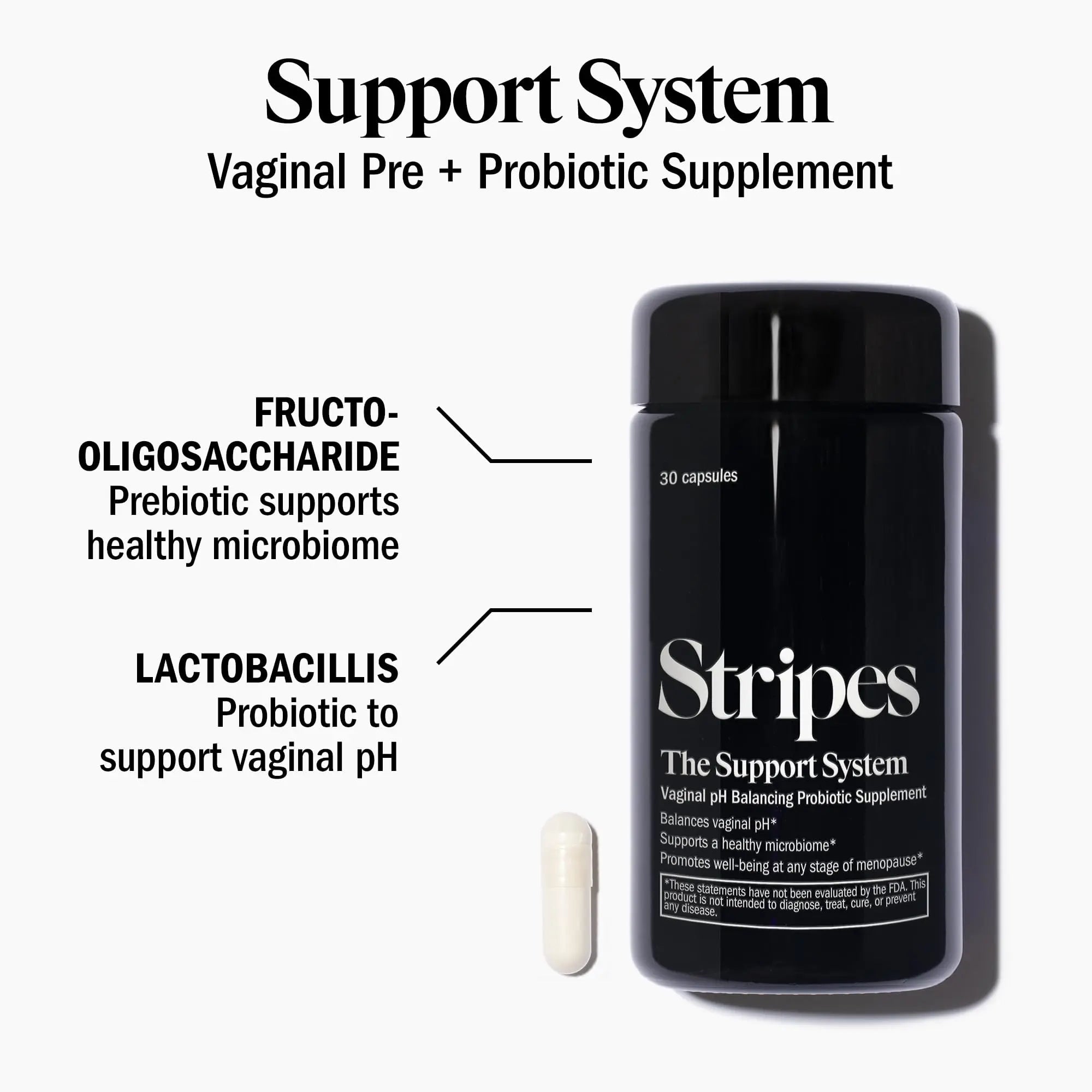 STRIPES by Naomi Watts - The Support System - Daily Vaginal Pre + Probiotic Maintains a Healthy pH STRIPES Au supplements
