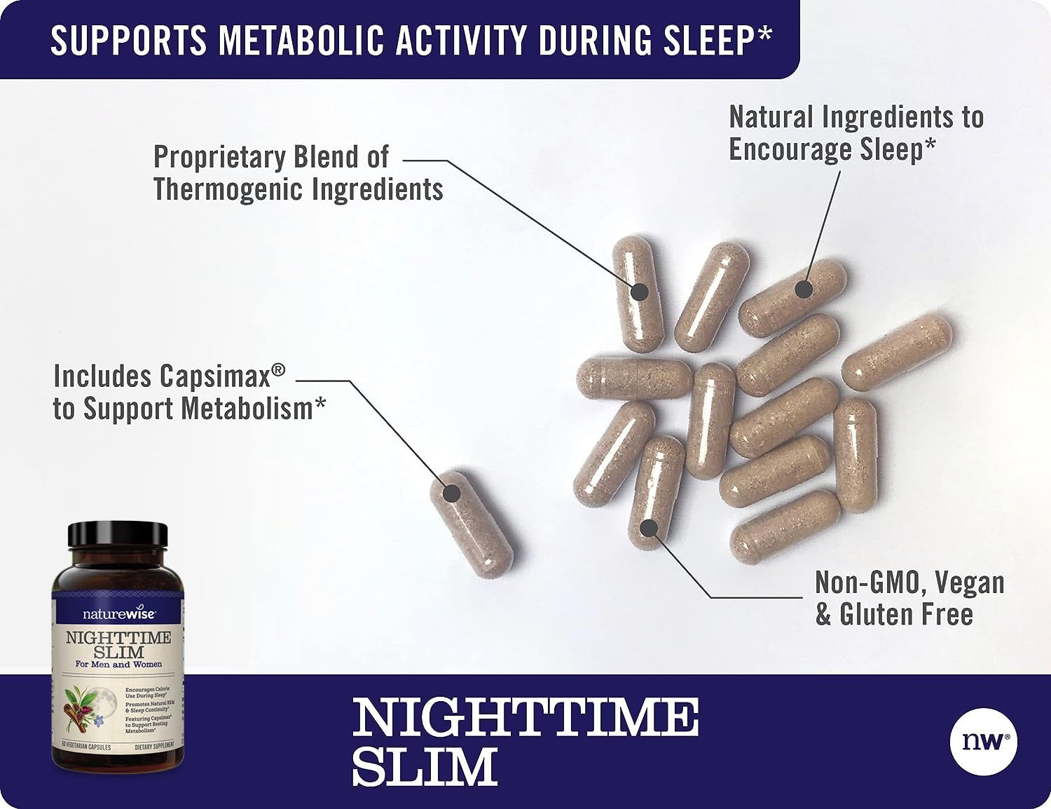 NatureWise Nighttime Slim with Capsimax - Natural Thermogenic Green Coffee Bean & Forskolin NatureWise Au supplements