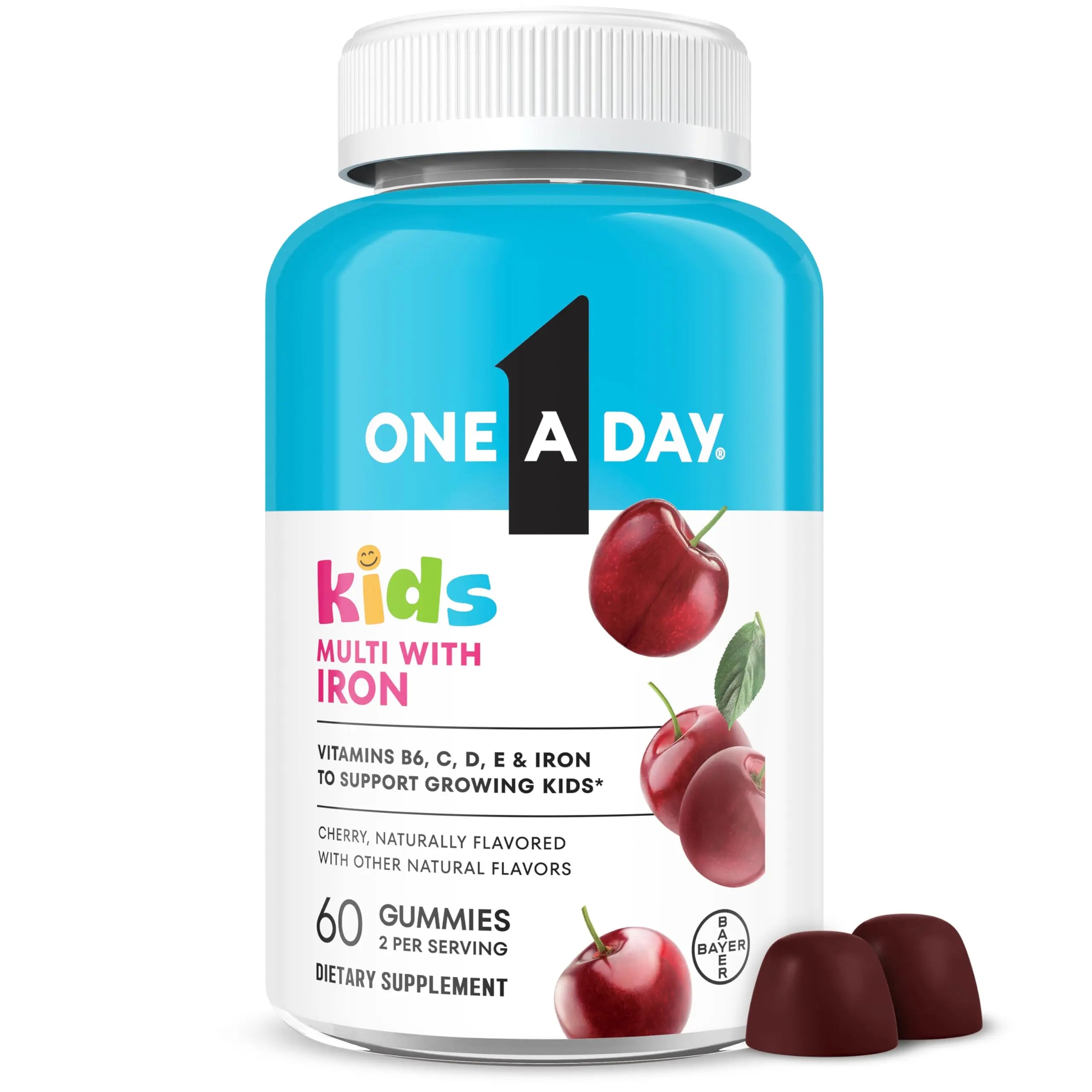 One A Day Kids Multivitamin with Iron Gummy, Vitamin D, Vitamin C, E, Zinc for Immune Support, Gummy Vitamins, Kids Multivitamin Gummies with Iron ONE A DAY Au supplements