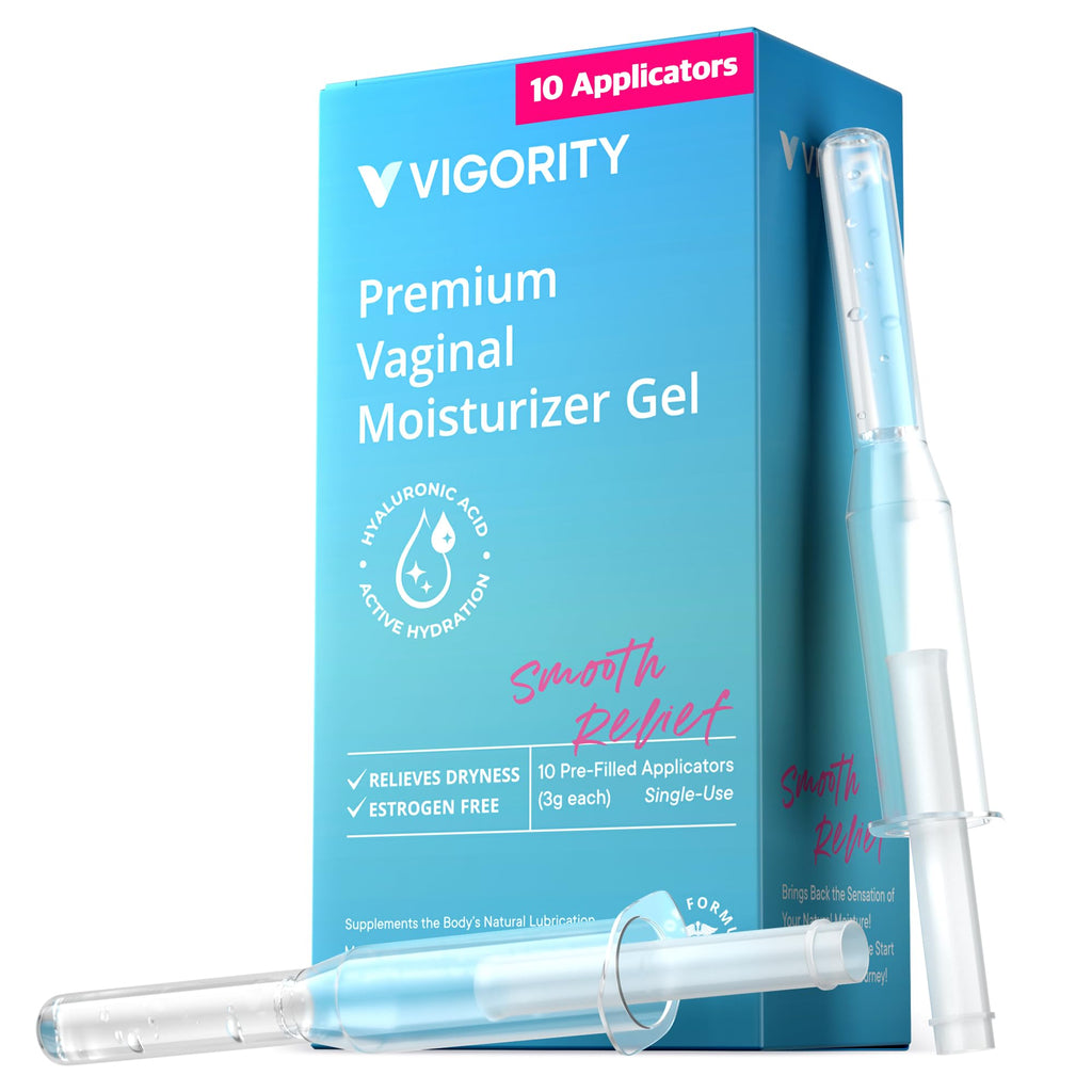 Vigority Vaginal Moisturizer Gel: Long Lasting Relief for Vaginal Dryness, Irritation & Intimate Discomfort with Hyaluronic Acid & Vitamin E – Hormone-Free Feminine Care – 10 Pre-Filled Applicators Vigority Au supplements