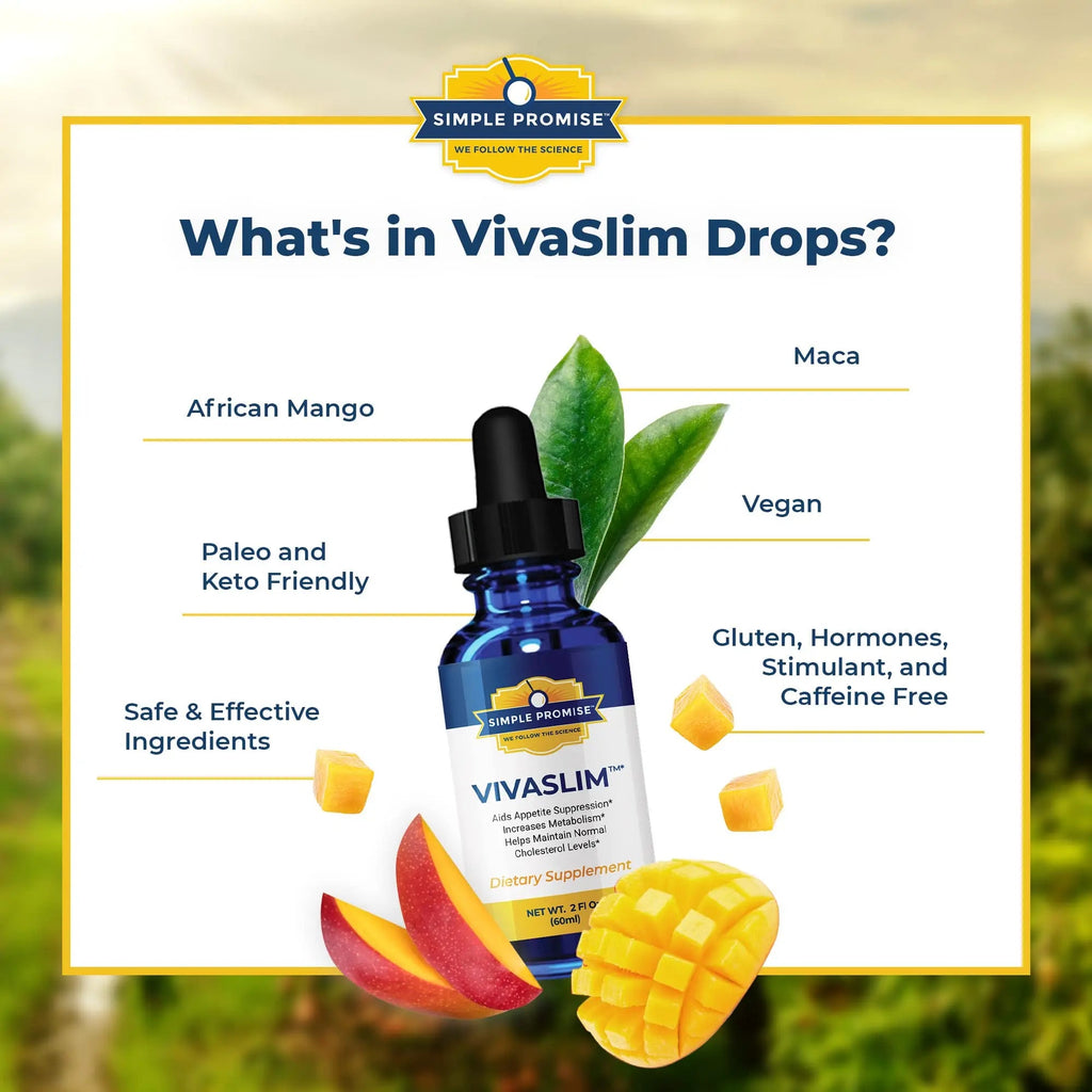 Simple Promise - VivaSlim - Natural Liquid Drops with African Mango, 2 fl oz Simple Promise Au supplements