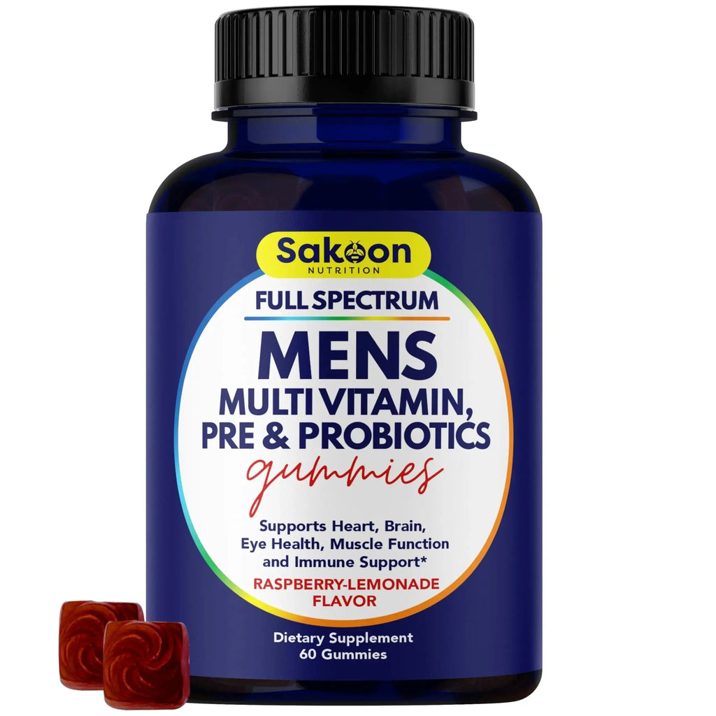 Sakoon nutrition Men's Multivitamin Gummies with Probiotics and Prebiotics, Adult Multivitamin A, C, D, E, B & More Sakoon nutrition Au supplements