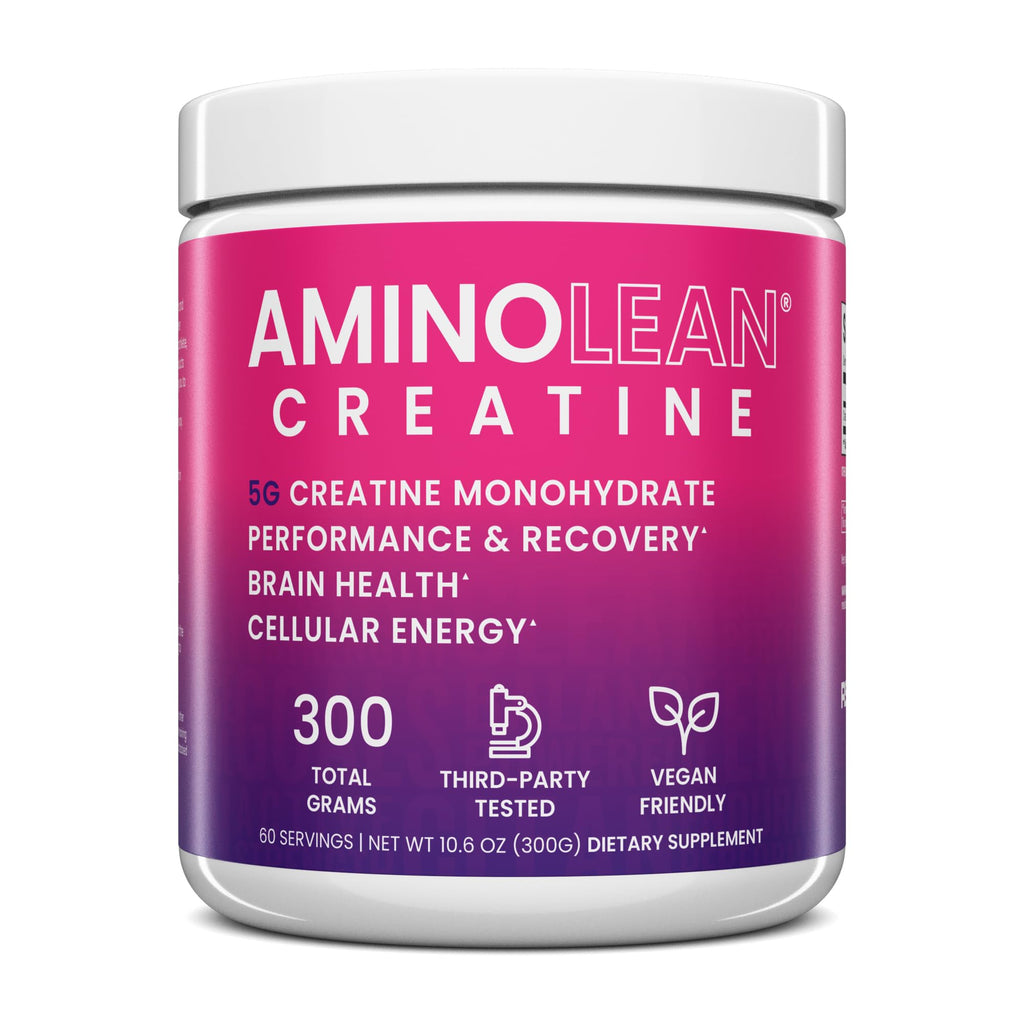 AminoLean Creatine for Women and Men, Pure Micronized Creatine Monohydrate Powder Supplement for Muscle Toning, Mood Support, Energy Boost, and Brain Health, 300g RSP NUTRITION Au supplements