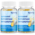 Liposomal Nattokinase 12,000 FU Serrapeptase 360,000 SPU Enzyme Supplement - Enriched with Synergistic Enzymes and Nutrient Blend & Inulin for Circulatory