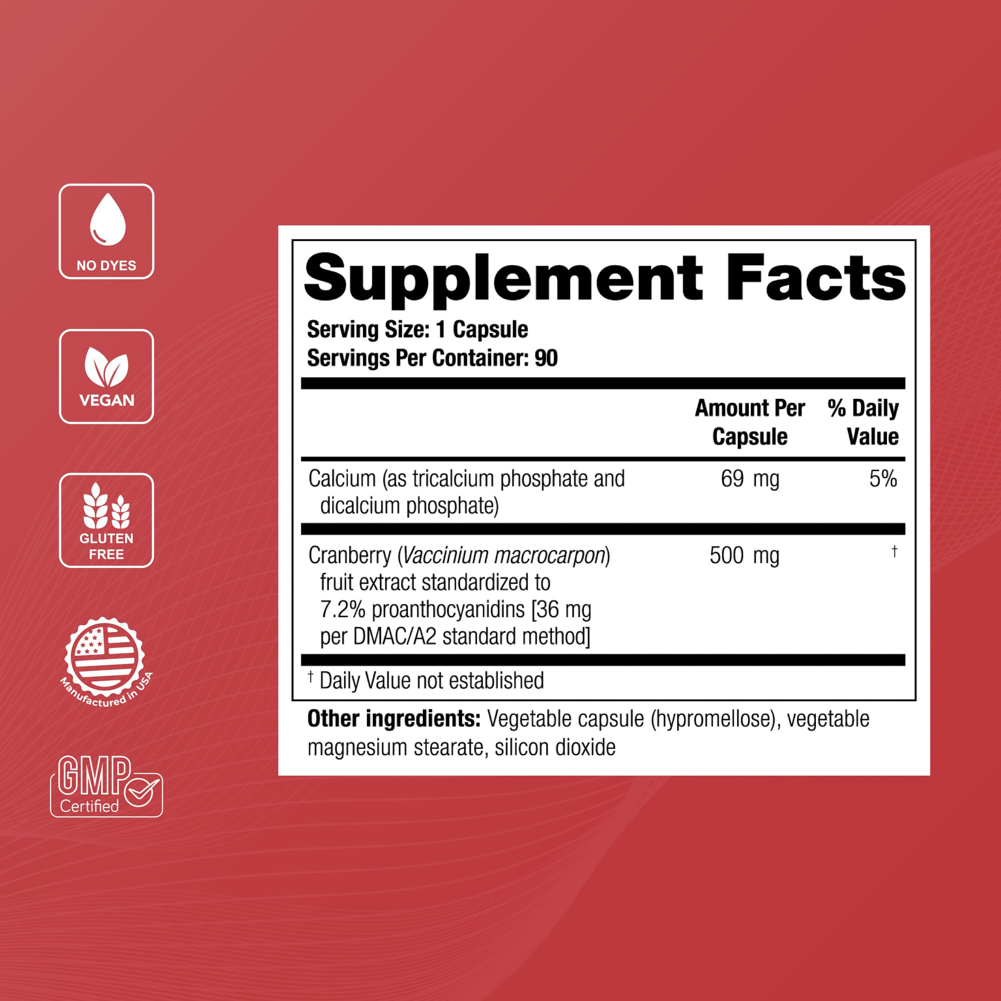 Theralogix TheraCran One Cranberry Capsules - 90-Day Supply - Supplement for Men & Women - to Support Urinary Tract Health* - 36mg Soluble PACs per Capsule