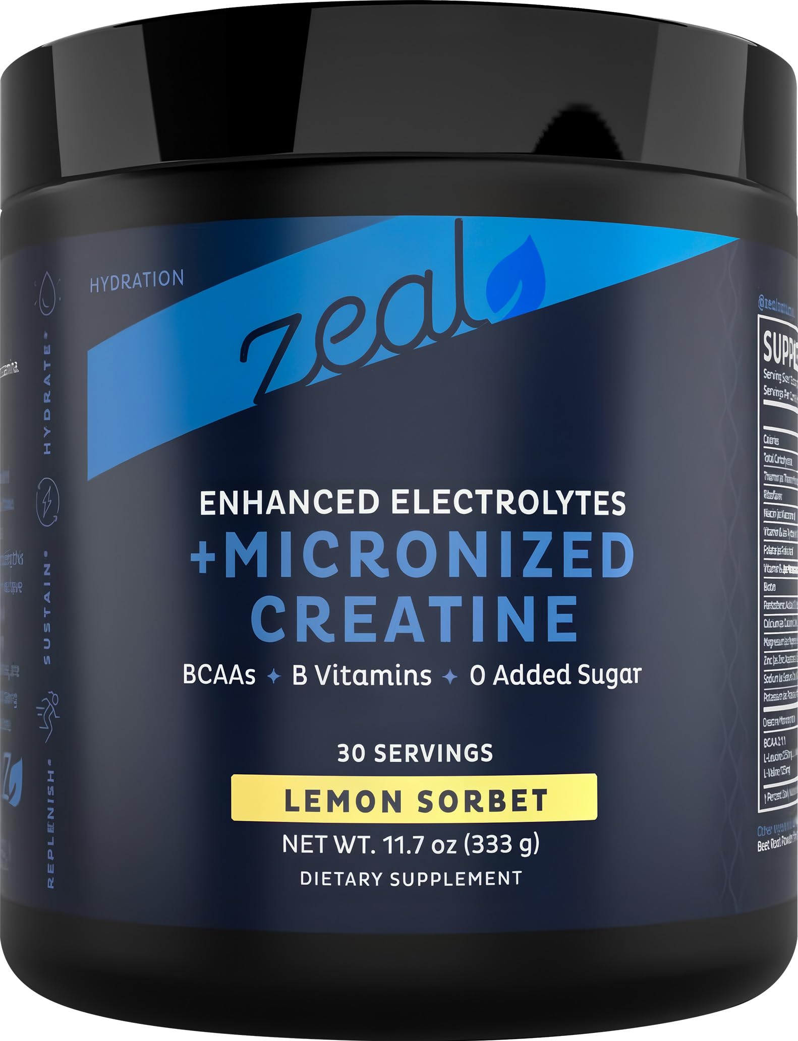 Zeal Naturals Creatine with Electrolytes & Brain Health Nootropics - 30 Servings | Women's Support for Energy, Strength, Focus, & Hydration with B Vitamins | Lemon Sorbet | Zero Sugar No Bloat Formula Zeal Naturals Au supplements