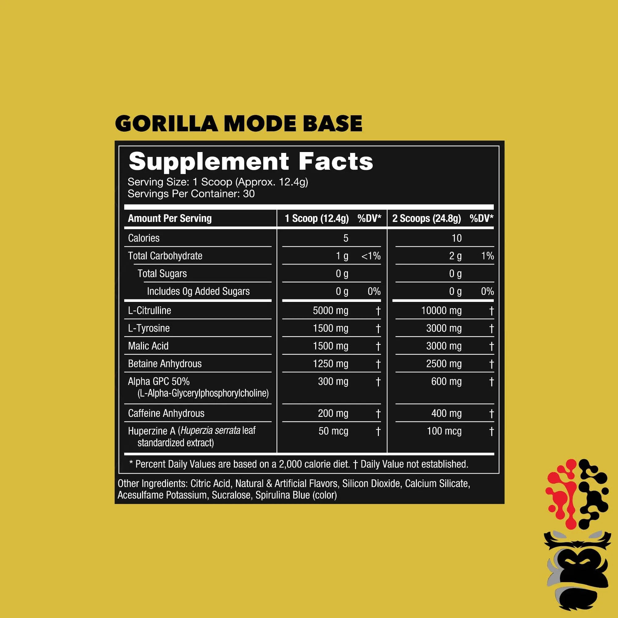 Gorilla Mode Base Pre Workout - Raises Nitric Oxide · Intense Focus & Drive · Endurance Gorilla Mind Au supplements