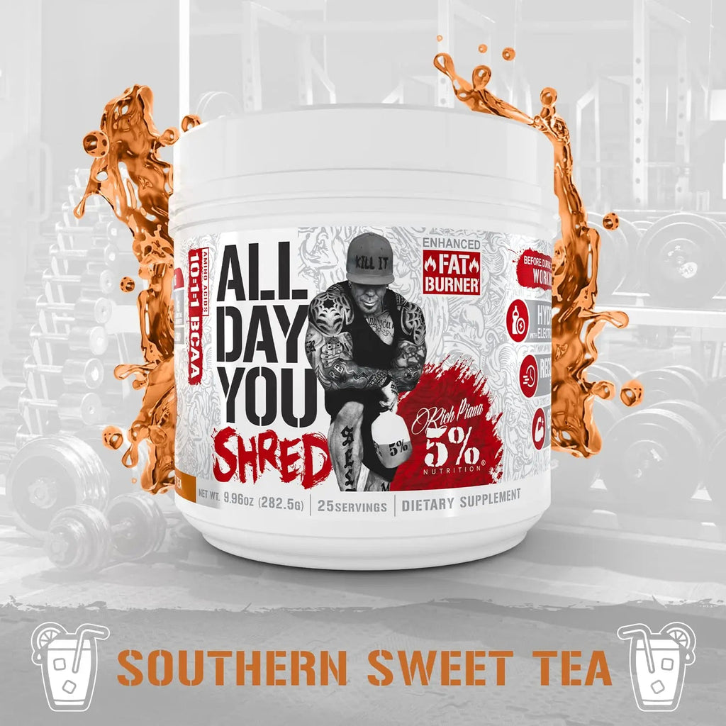 5% Nutrition Rich Piana AllDayYou Shred BCAA Powder | Amino Acid Supplement 5% Nutrition Au supplements