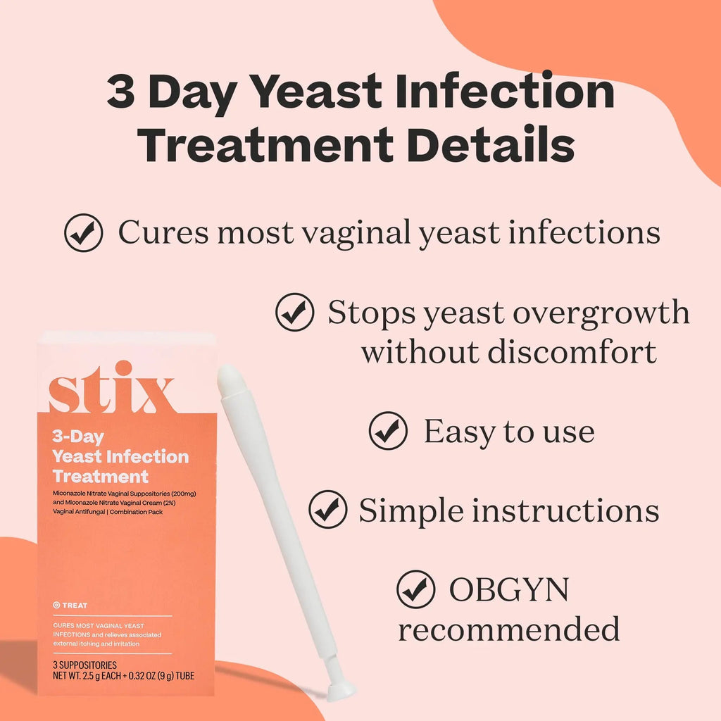 Stix 3-Day Yeast Infection Treatment for Women - Relieves External Itching & Irritation Get Stix Au supplements