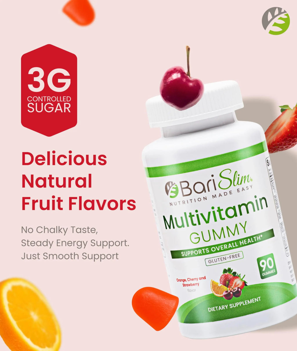 BariSlim Bariatric Chewable Multivitamin Gummies - Specially Formulated Gummy Vitamin for Patients After Weight Loss Surgery - Easy to Digest BariSlim Au supplements