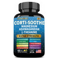 Corti-Soothe Cortisol Supplement for Women and Men with Magnesium Glycinate 200mg, L-Theanine 150mg, Phosphatidylserine 50mg & Manager Holy Basil Ginkgo Biloba Bacopa Monnieri Valerian 60 Capsules JTEVEweu Au supplements