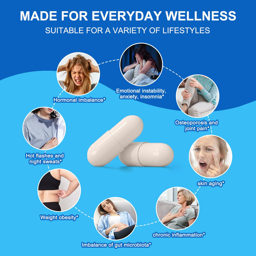 Natprime Menopause Supplements for Women - 60 Billion CFU Akkermansia Probiotic for Hormonal Balance, Night Sweats, Hot Flashes Relief, Gut Health, Mood Support & URO Viginal probiotic - 60 Ct 30 Day Natprime Au supplements
