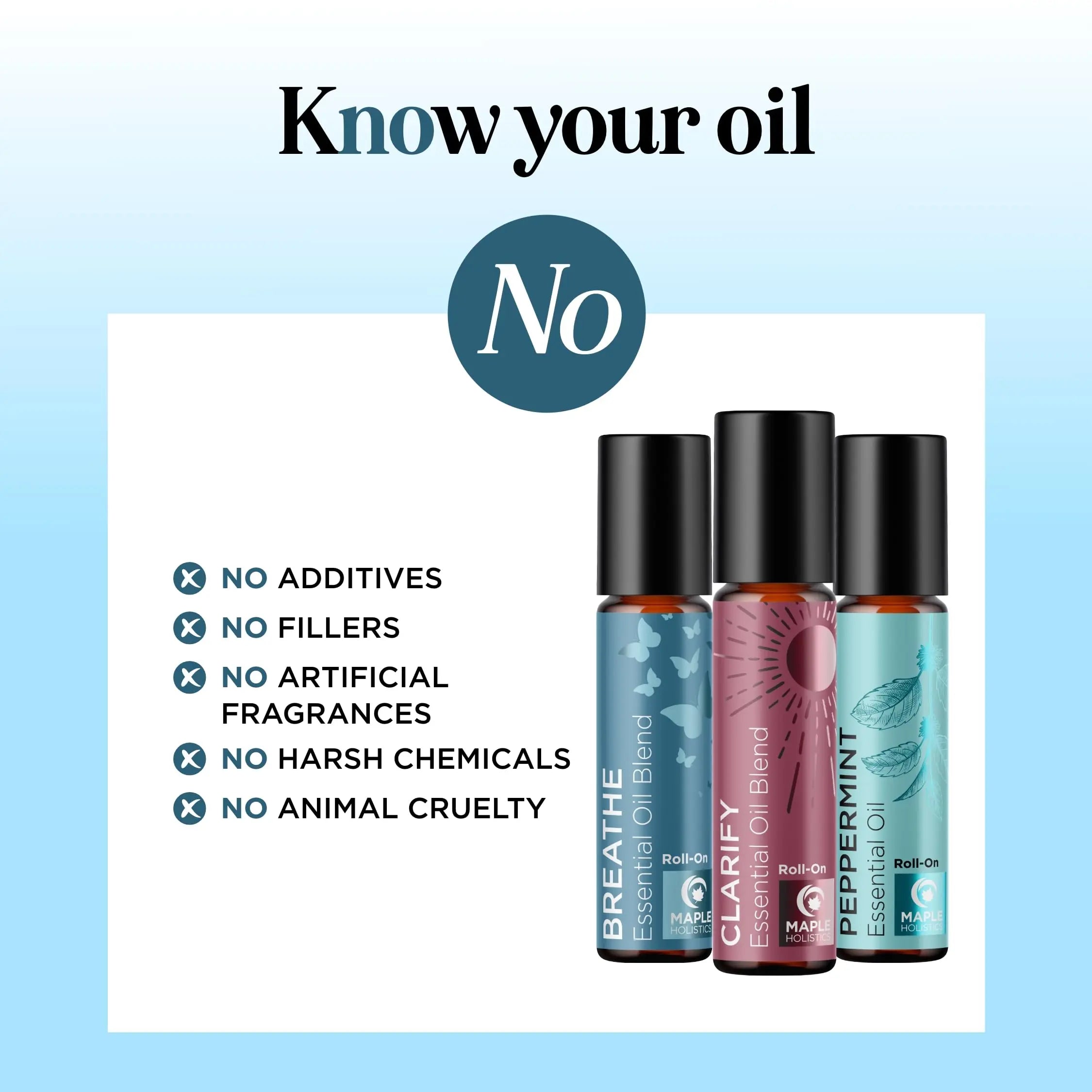 Headache Roll on Essential Oils - Aromatherapy Essential Oils Sets Variety Pack with Peppermint Clarify Maple Holistics Au supplements