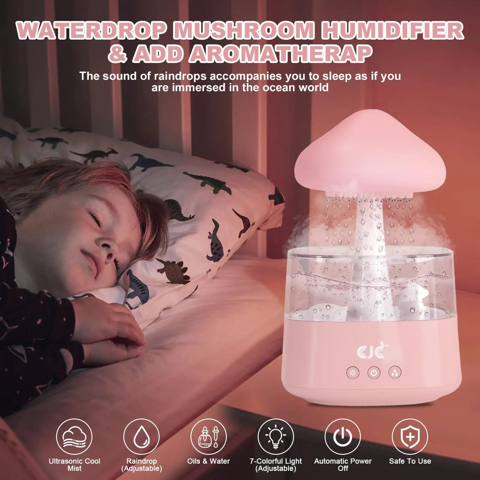Humidifiers for Bedroom, 7 Color-Changing Led Night Lights, Aromatherapy Essential Oil cjc Au supplements