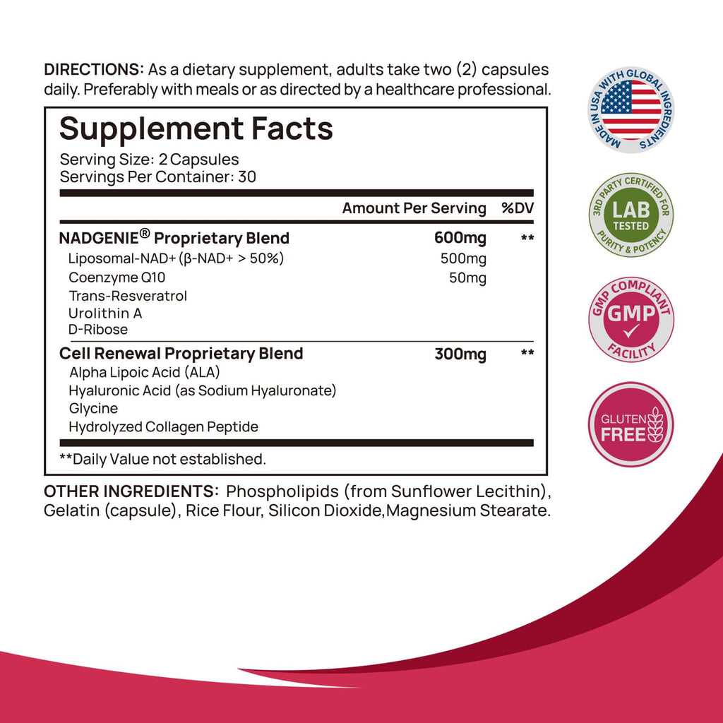 NAD+ Supplement for Women - NMN Alternative with β-NAD+, Trans-Resveratrol, CoQ10, D-Ribose - Promotes Cellular Renewal, Energy, and Radiant Skin Health - 60 Capsules Advanced Selerb Au supplements