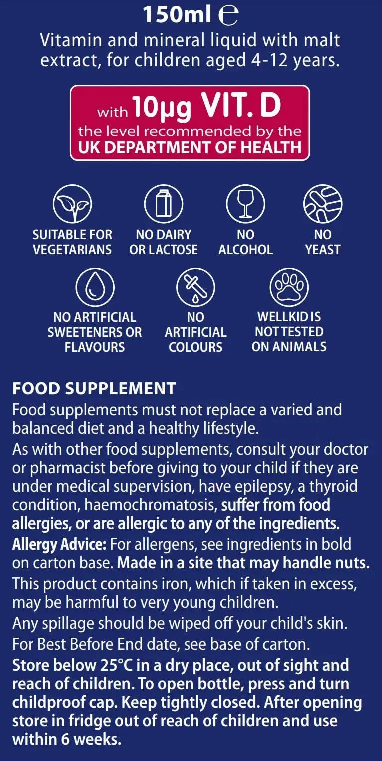 Wellkid by Vitabiotics Multi-Vitamin Liquid 150ml Wellkid Au supplements