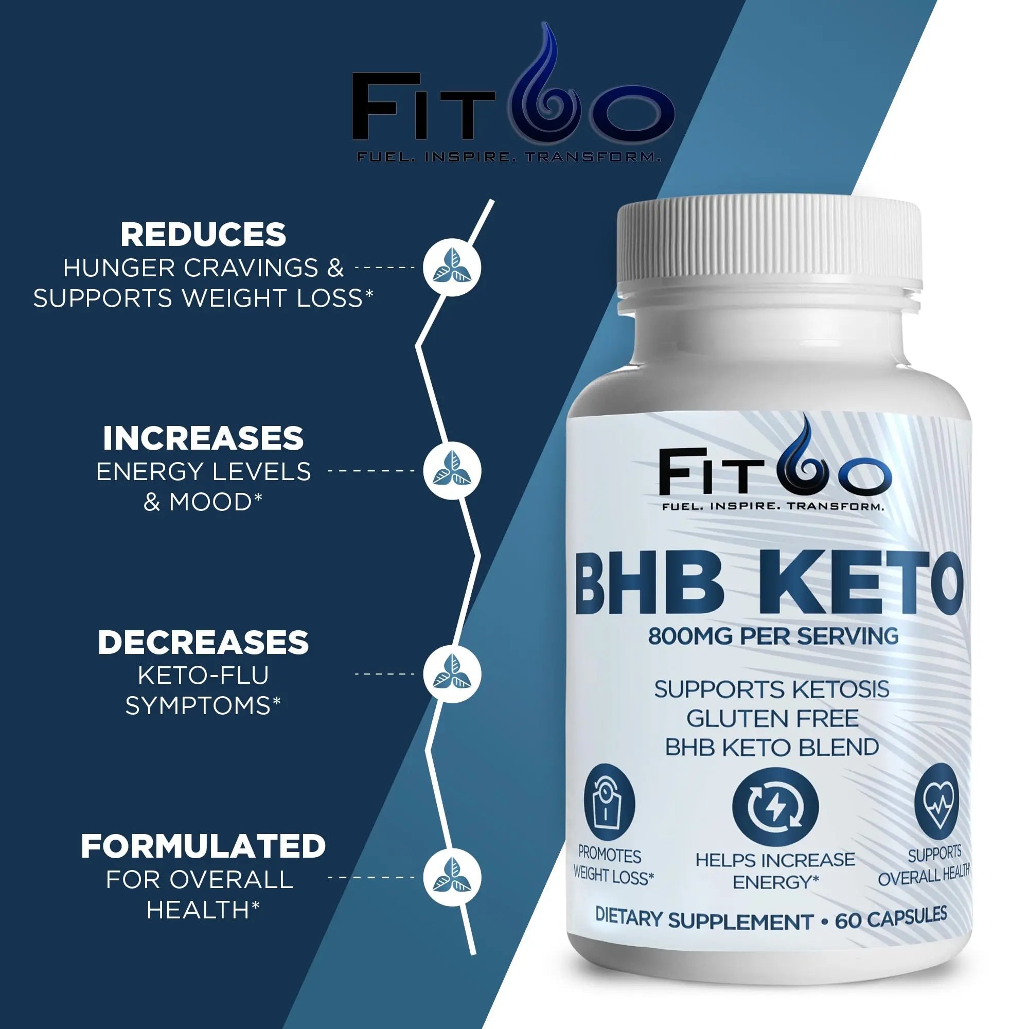FIT60 Keto Diet Pills for Men & Women - Boost Energy and Mental Clarity for Enhanced Focus FIT60 Au supplements
