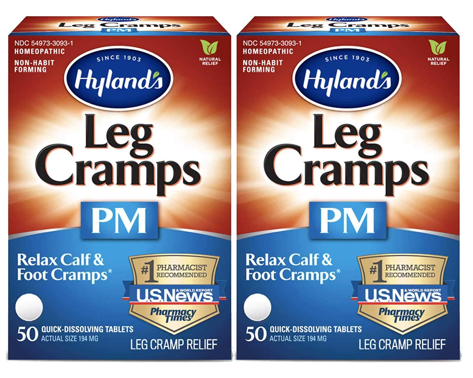 Hyland's Leg Cramps PM Tablets 50 ea 50 Count (Pack of 2) Hyland's Au supplements