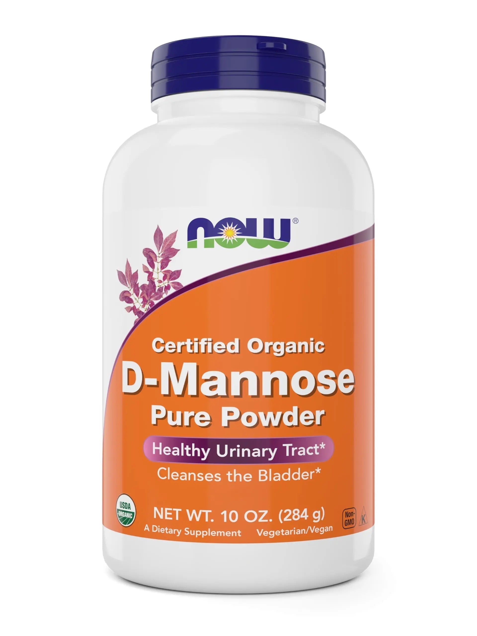 NOW Foods Pure, Organic D-Mannose 10 oz Powder - Bladder Cleanse and Urinary Tract Health Supplement - Non-GMO - Vegan Friendly - 2000mg / 2 Grams per Serving NOW Foods Au supplements