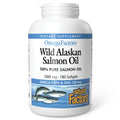 Natural Factors Wild Alaskan Salmon Oil Provides Omega-3, EPA, DHA & Vitamin D, Supports Brain & Heart Health, 180 Softgels