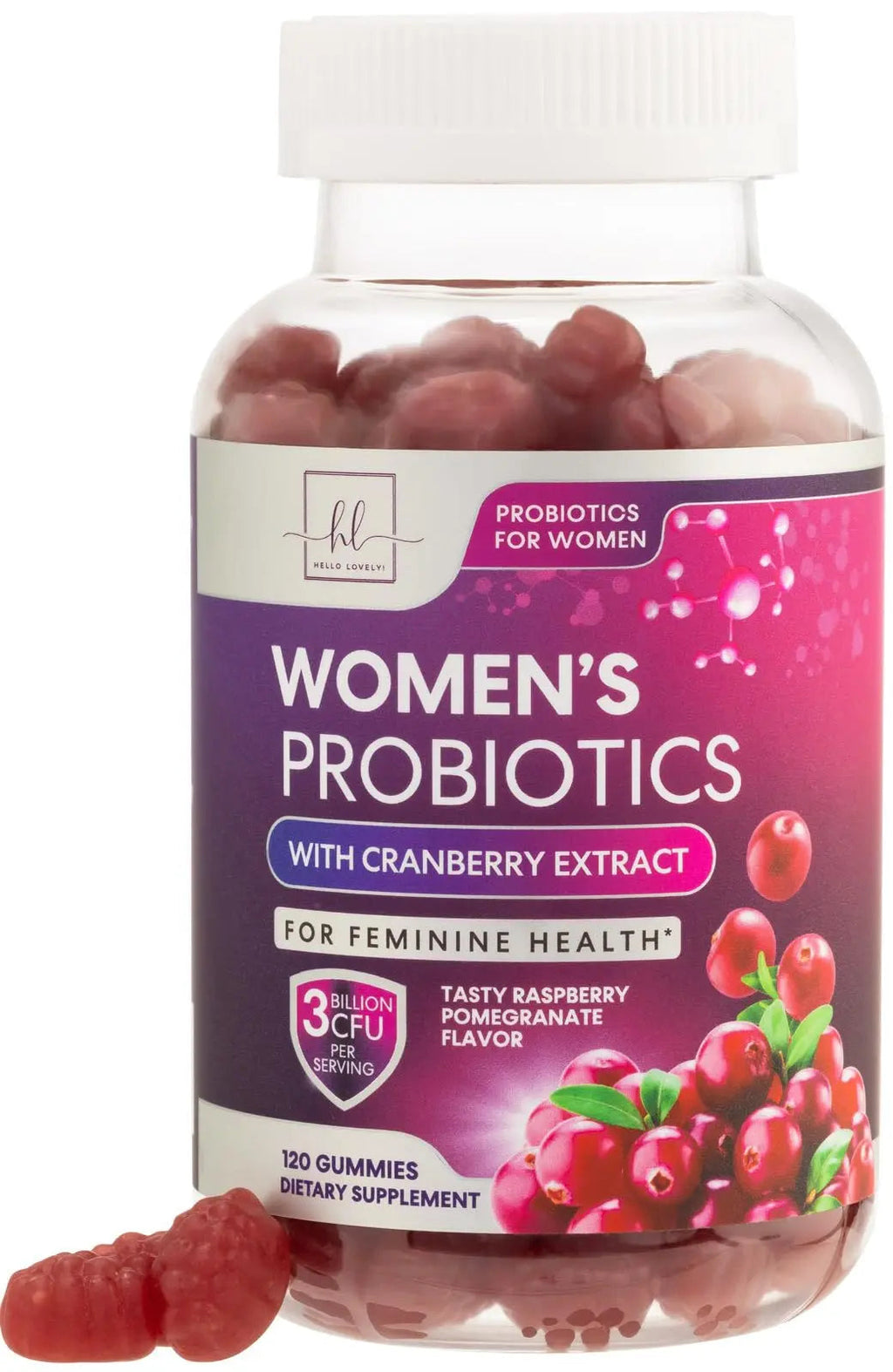 Probiotics for Women + Cranberry - 3 Billion CFU Guaranteed & 6 Vegan Strains for Women's Hello Lovely! Au supplements