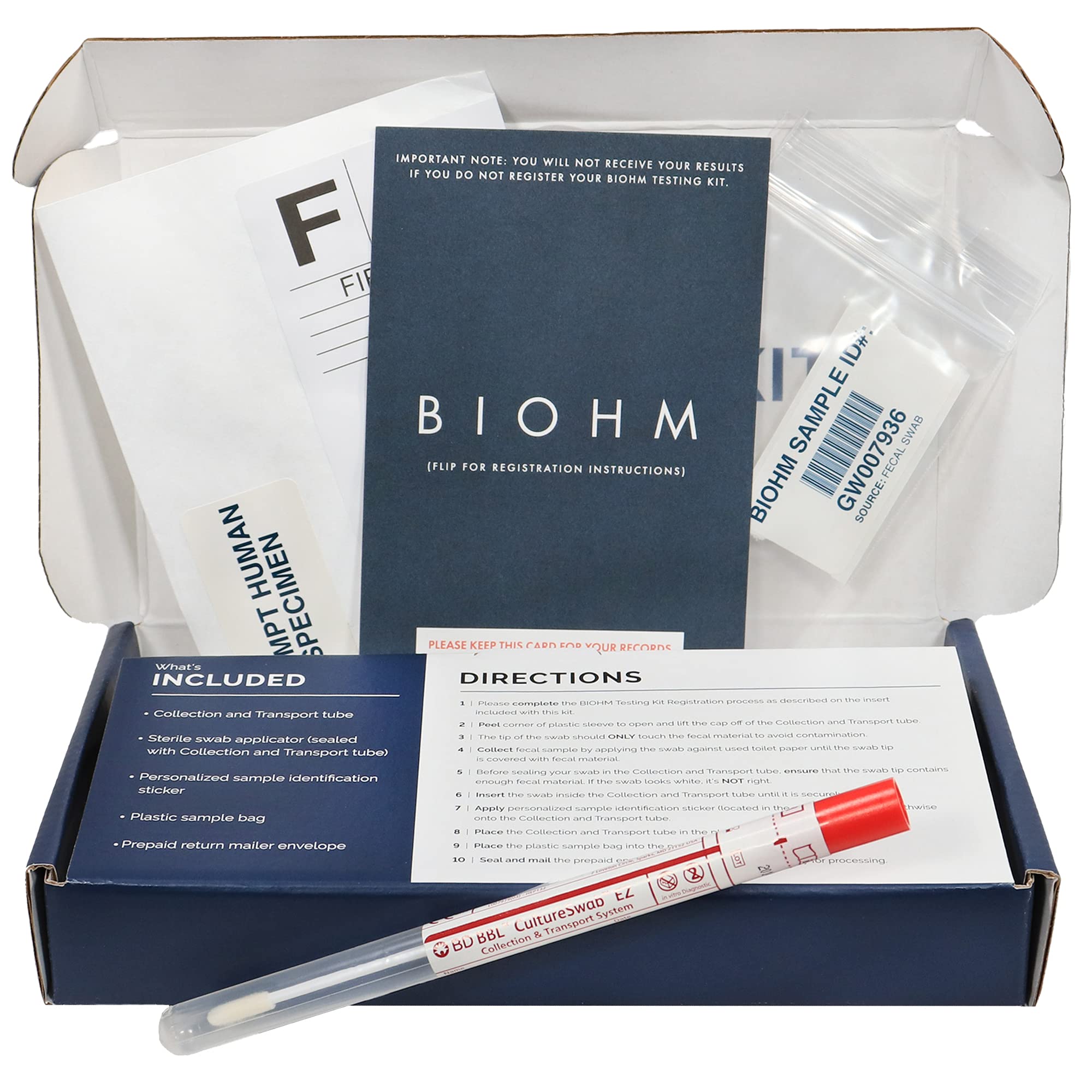BIOHM Gut Health Test Kit for Microbiome and Digestive Health Analysis, Home Test Kit with Gut Score, Easy-to-Read Results and Actionable Recommendations BIOHM Au supplements