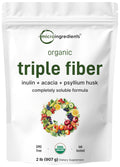 Micro Ingredients Organic Triple Fiber Powder, 2lb | Natural Prebiotic to Support Digestive & Gut Health