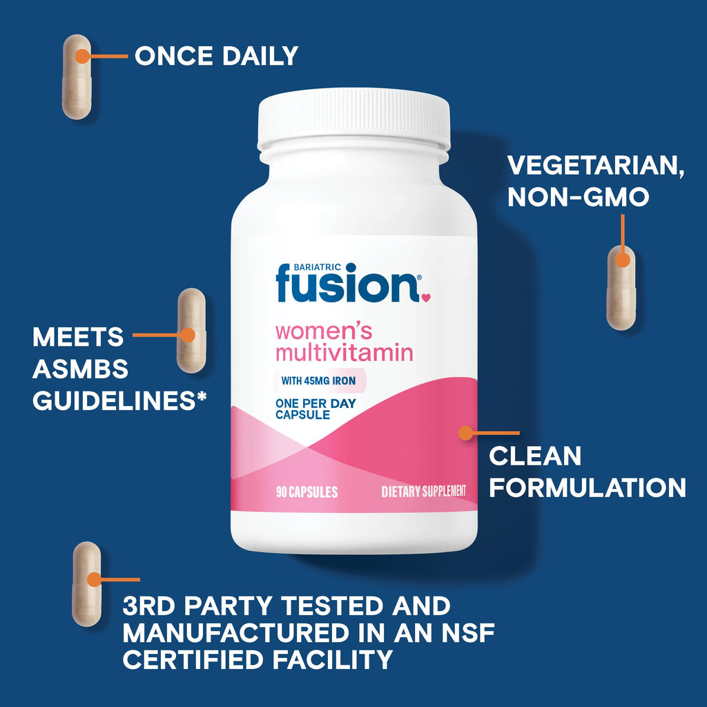 Bariatric Fusion One Per Day Bariatric Multivitamin with Iron for Women | with Hair and Nails Vitamin Blend | Gastric Bypass
