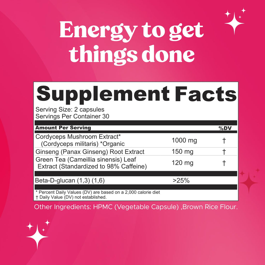 Fungiments Super Bouncy Mushroom Supplement – Cordyceps Focus Capsules for Adults – Natural Brain Boost, Green Tea Energy Vitamins Without jitters, Stamina for Women, Fatigue Support – 60 Count Fungiments Au supplements