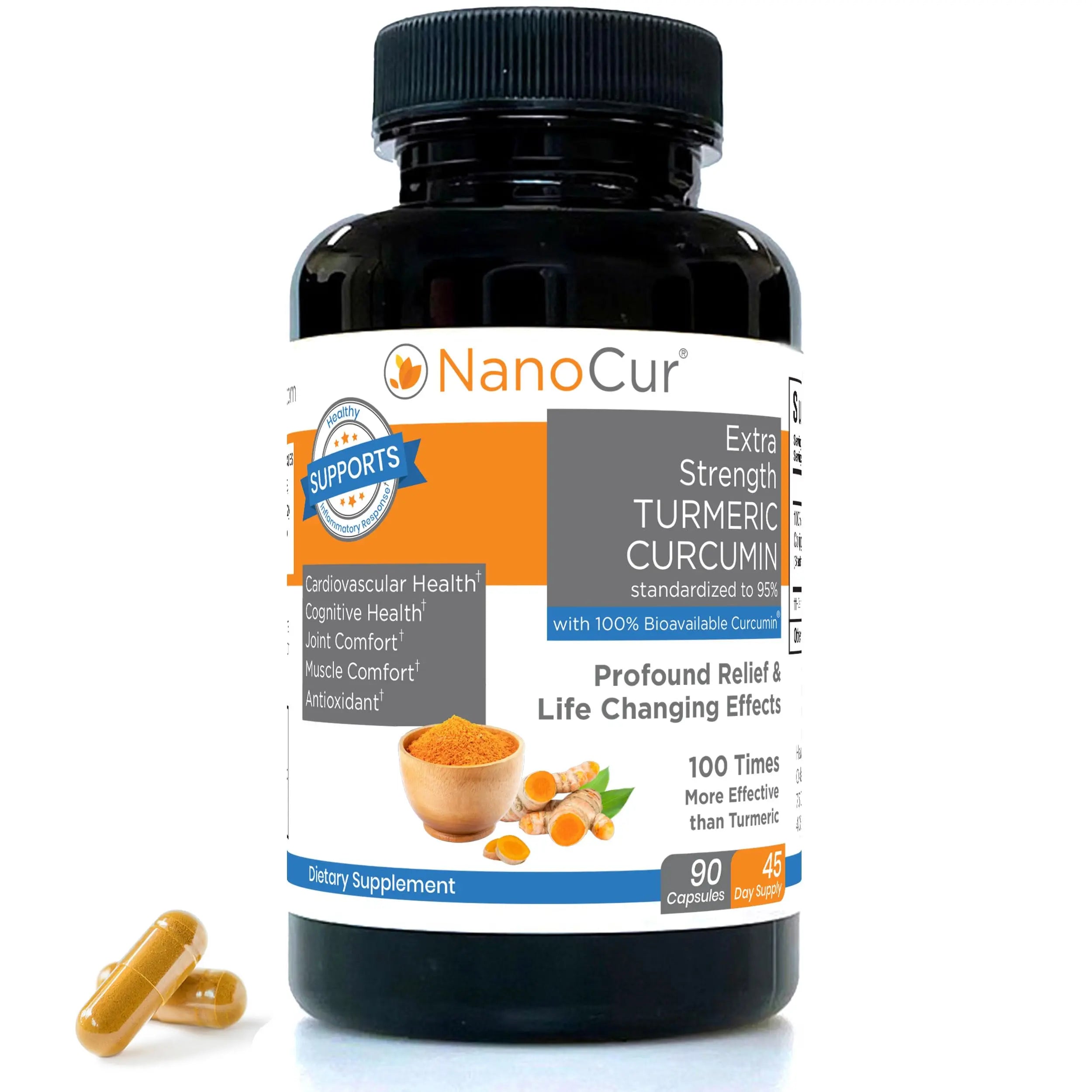 Nanocur Turmeric Curcumin - 100x More Active Than Turmeric, 170% More Active Than Nanocur Au supplements