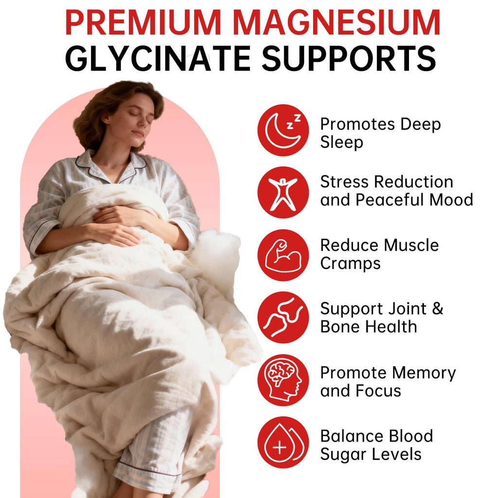 Magnesium Glycinate Gummies 500mg – Sugar Free Magnesium Gummies for Sleep, Stress, Muscle & Nerve Support – for Adults & Kids 4+, Vegan, No Melatonin