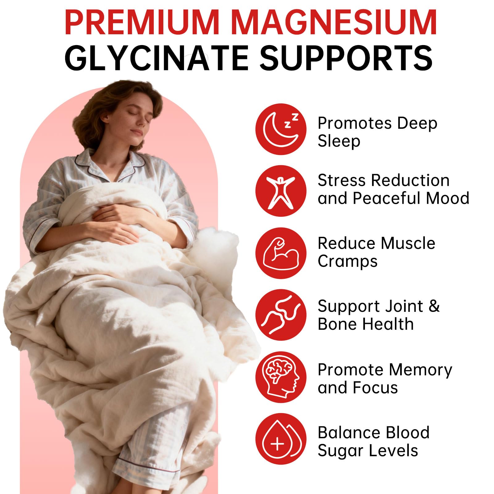 Magnesium Glycinate Gummies 500mg – Sugar Free Magnesium Gummies for Sleep, Stress, Muscle & Nerve Support – for Adults & Kids 4+, Vegan, No Melatonin