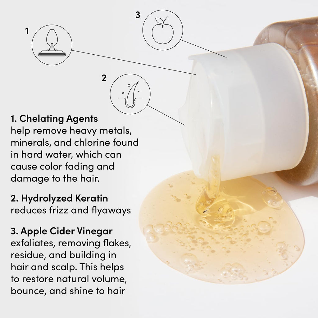 OUAI Detox Shampoo Refill - Clarifying Shampoo for Build Up, Dirt, Oil, Product and Hard Water - Apple Cider Vinegar & Keratin for Clean, Refreshed Hair - Sulfate-Free Hair Care (32 oz) OUAI Au supplements