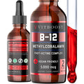 VITBOOST Vegan Liquid B-12 Drops – 60 x 5000 mcg Extra Strength Raspberry Flavored Vitamin B12 Liquid Methylcobalamin sublingual Supplement | Designed to Maximize Absorption