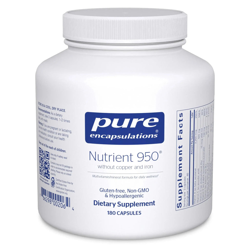 Pure Encapsulations Nutrient 950 Without Copper & Iron | Hypoallergenic Multi-Vitamin/Mineral Formula for Optimal Health | 180 Capsules Pure Encapsulations Au supplements
