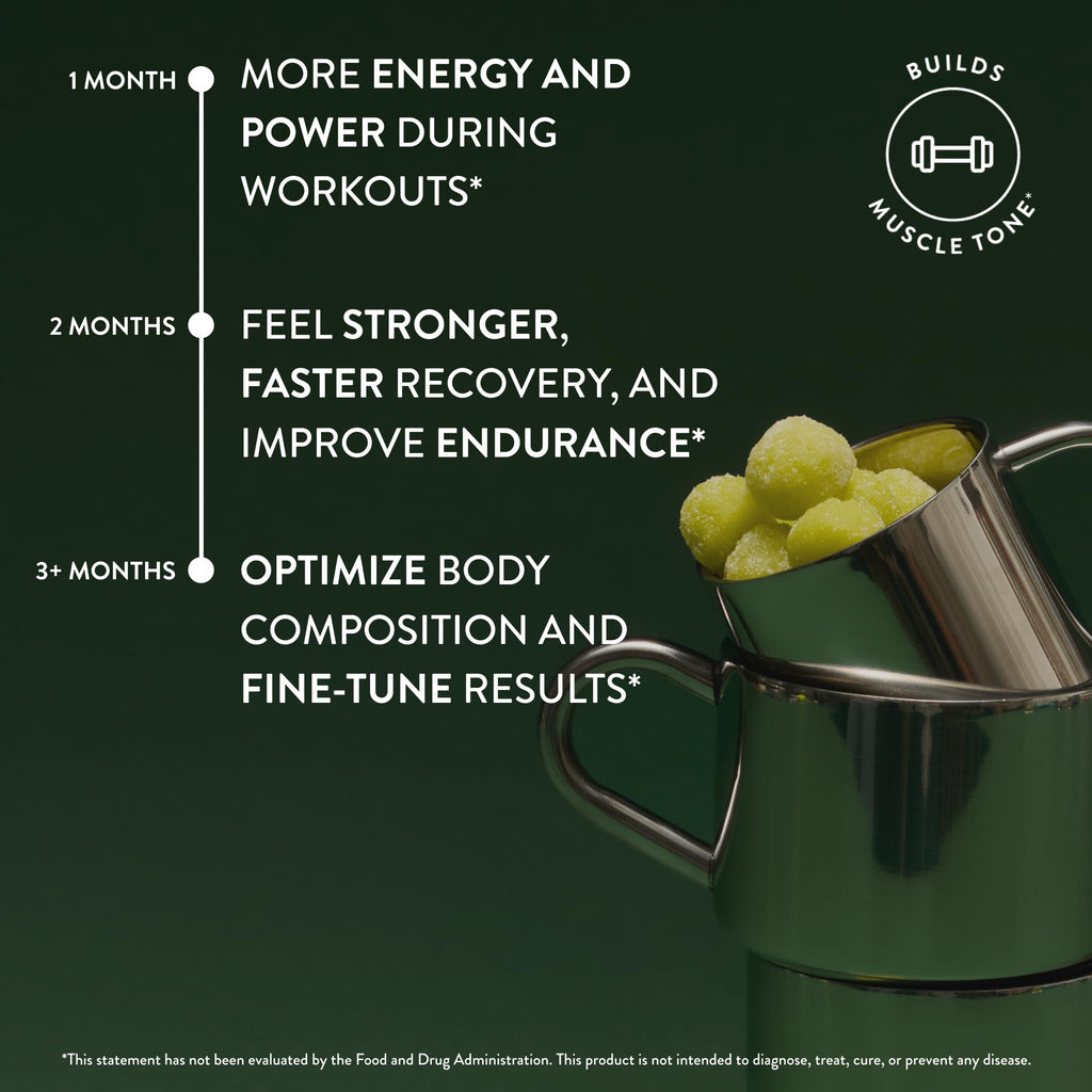 Arrae Tone Gummies – Creatine Monohydrate 5g for Women – Support Lean Muscle, Strength & Recovery – Hormone-Friendly Muscle Toning Supplement – Sour Green Apple Flavor – 60 Count (Sour Green Apple) Arrae Au supplements