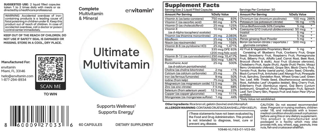 envitamin Women's Multivitamin and Ultimate Multivitamin Bundle (2 Products) envitamin Au supplements