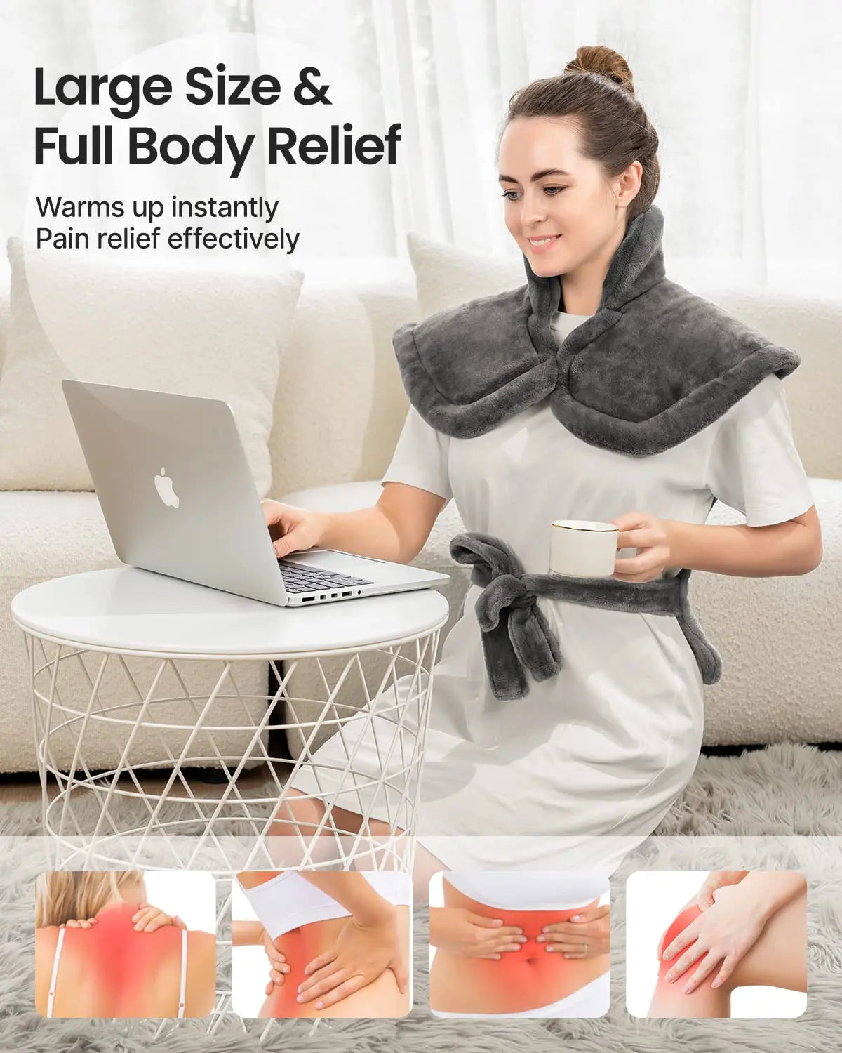 RENPHO Weighted Heating Pad for Back Pain Relief, FSA HSA Eligible, Electric Heat Pads RENPHO Au supplements