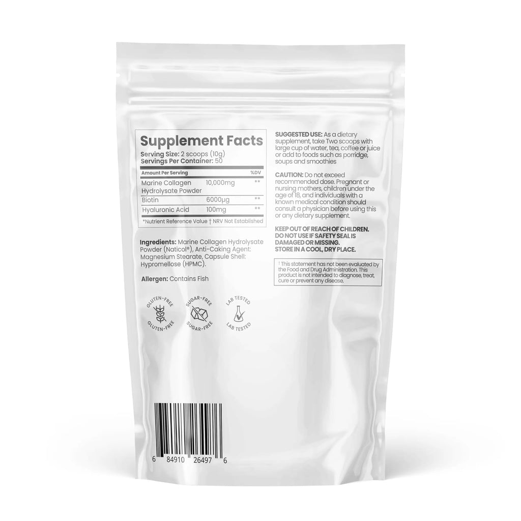 Collagen Powder for Women with Added Biotin and Hyaluronic Acid, Colageno for Women Lidoque Au supplements