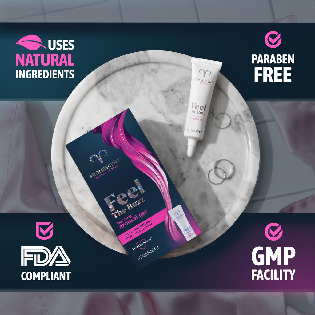 Promescent Buzzing Gel for Women – Arousal Enhancing Intimate Lubricant, Non-Sticky & Long-Lasting, Personal Lube for Increased Heightened Feeling, 75 Uses (15ml) Promescent Au supplements