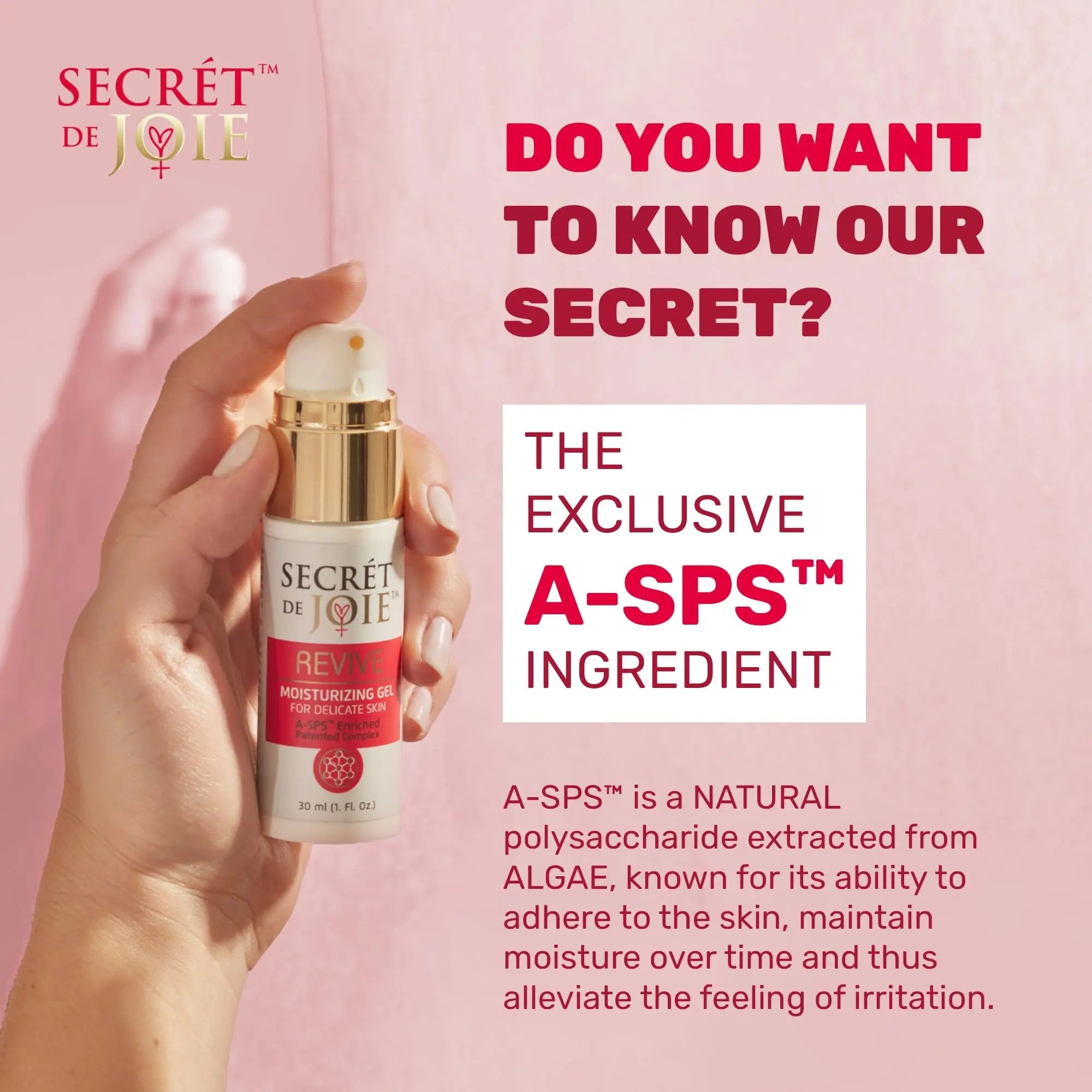 SECRET DE JOIE REVIVE Vaginal Moisturizer for Women - Long-Lasting Dryness & Discomfort Relief SECRET DE JOIE Au supplements