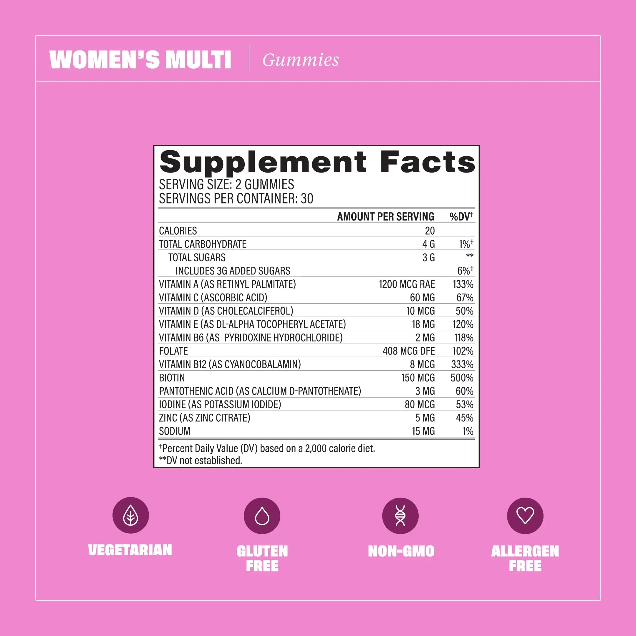 Health By Habit Womens Multivitamin Gummies (60 Gummies) - Non-GMO, Gluten Free Health By Habit Au supplements