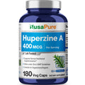 NusaPure Huperzine A 400mcg 180 Veggie Capsules (Vegetarian, Non-GMO, Vegan) NusaPure Au supplements