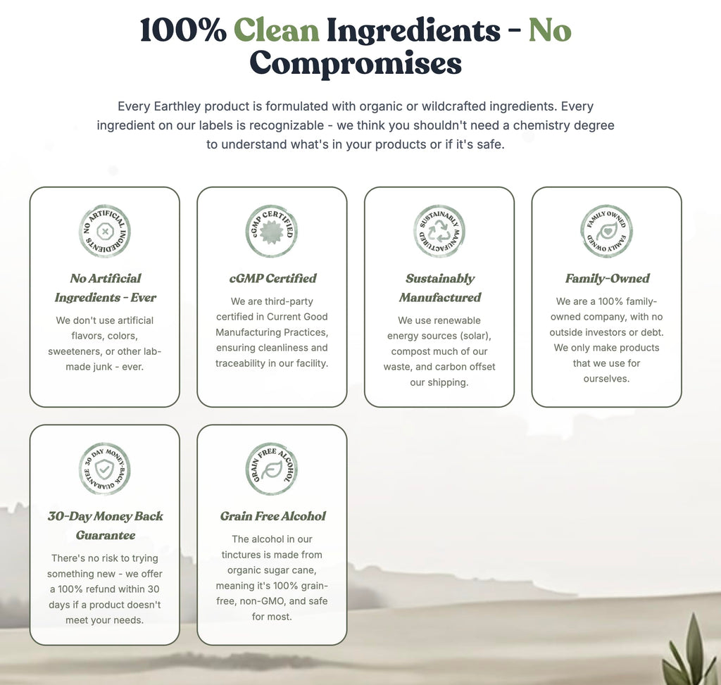 Earthley Wellness Feel Better Fast, All-Natural Relief for Minor Ailments, Organic Herbal Formula, Supports Immune & Digestive Health, Echinacea Root and More