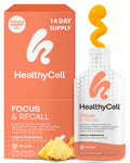 Healthycell Focus & Recall, Daily Liquid Brain Supplement for Focus & Memory - Nootropics Supplement for Concentration & Alertness with L-Theanine, Omega-3 & Taurine - 14 Gel Packs Healthycell Au supplements