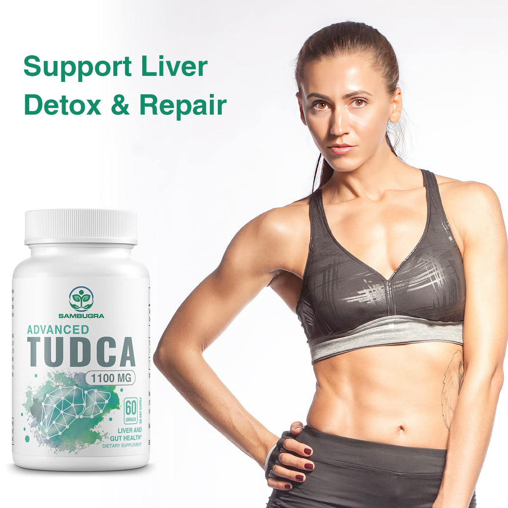 Sambugra TUDCA Liver Supplements 1100mg, 3rd Party Tested Ultra Strength Bile Salt TUDCA Supplement, Liver Support for Detox