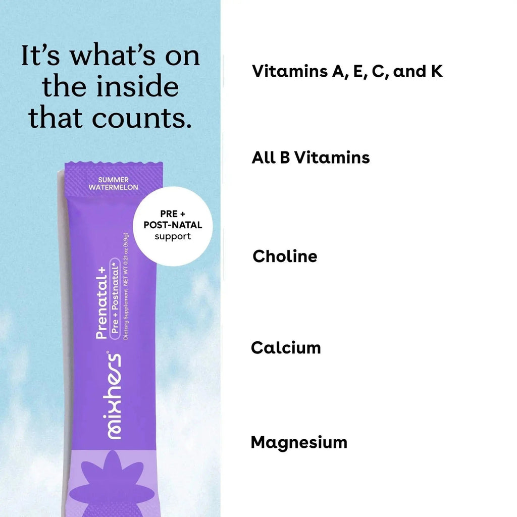 Mixhers Herbaby Pre- & Post-Natal Supplement - Liquid Multivitamin Drink Mix - With Iron, Choline & Methylated Folate MIXHERS Au supplements
