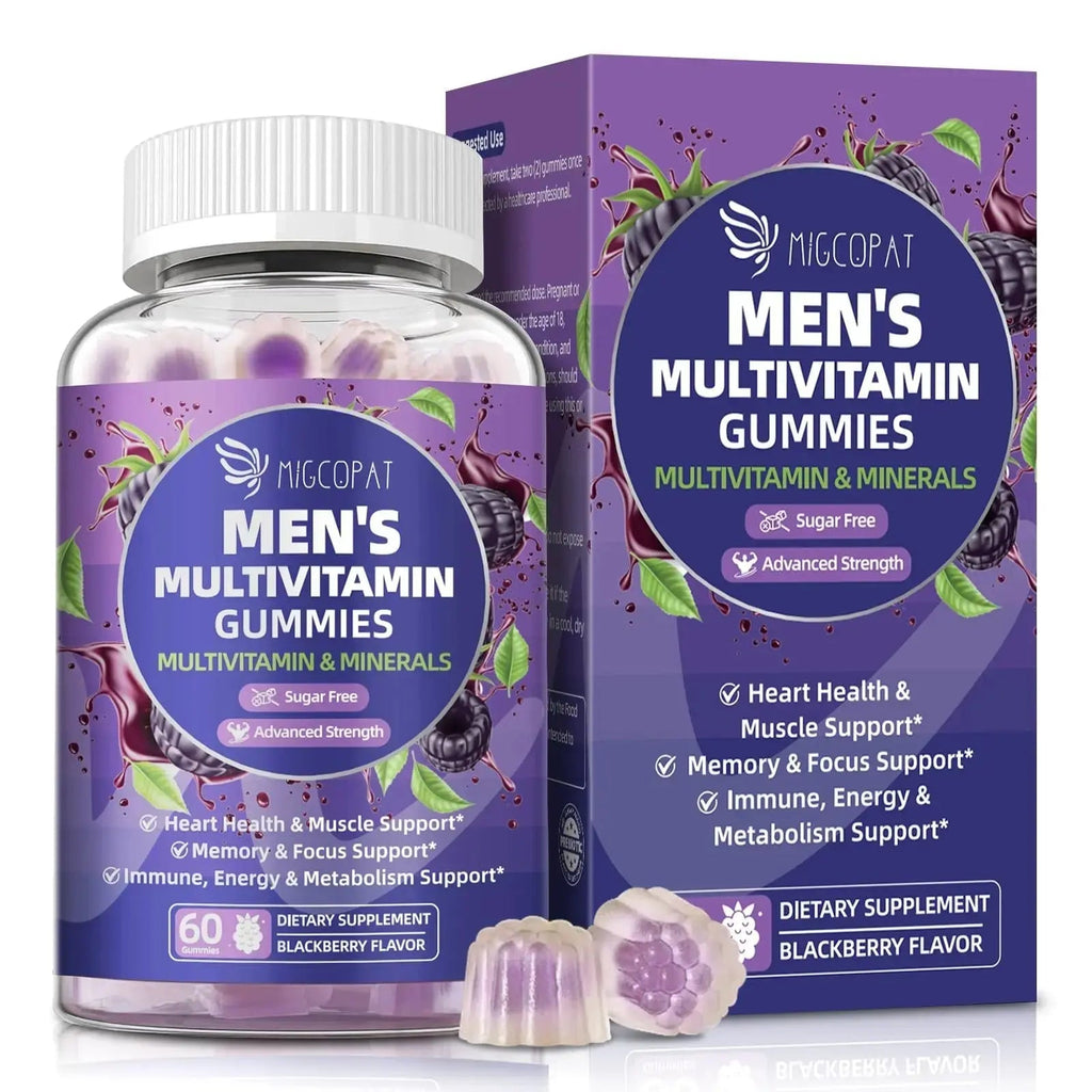 Multivitamin for Men, Mens Multivitamins Gummies w/Omega-3, Probiotics, Inositol, Folate, Biotin, Zinc, Vitamins A, C, D, E, B Migcopat Au supplements