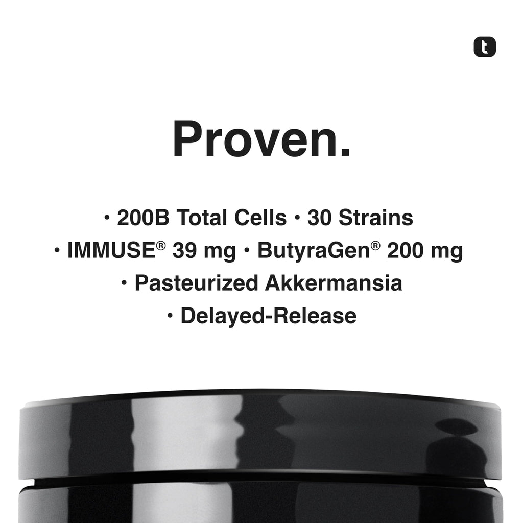 Toniiq Prebiotics and Probiotics – 200B CFU Synbiotic with Postbiotics IMMUSE® & ButyraGen® – 30 Strains for Gut & Digestive Health – Shelf-Stable